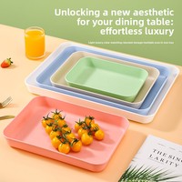 Extra diepe dikke PP schaaltjes; Rechthoekige schaal voor thuis, hotels, restaurants; Fruitplateau, theeschaal, moderne minimalistische schaal