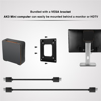 Mini PC de Escritorio Portátil Cheersfly AK3V, Celeron J3455, 8GB DDR3, 128GB SSD, Win 10/Linux, Juegos 4K HD, Nuevo, JP/UK/US/AU/EU