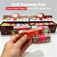 Jouet anti-stress souple à presser, motif Père Noël, lot en gros, cadeau de Noël, souvenir de fête pour filles et garçons, vente en gros