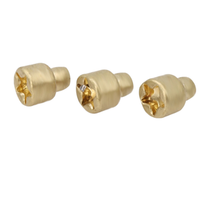 Remache de latón macizo de 5 puntas con orificio escalonado H59, broche decorativo de latón para reloj, mini sujetador de torno CNC - Product Image 1