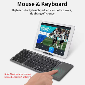<span class=keywords><strong>Clavier</strong></span> Bluetooth sans fil ultra-fin pliable à trois volets pour iPad, <span class=keywords><strong>clavier</strong></span> portable pour le bureau avec <span class=keywords><strong>pavé</strong></span> tactile B033 - Product Image 6