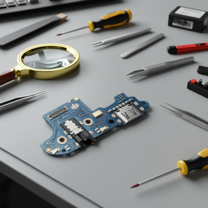 Scheda ausiliaria con connettore di ricarica e jack audio, Realme 3 Pro - Product Image 3