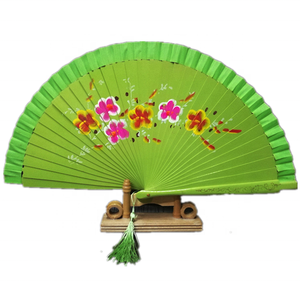 Abanico de <span class=keywords><strong>Mano</strong></span> de Madera Pintado <span class=keywords><strong>a</strong></span> <span class=keywords><strong>Mano</strong></span> con Diseño Floral Rojo, Estilo Español, para Eventos, Venta al por Mayor FAREA - Product Image 5