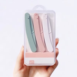 Juego de 3 Depiladores de Cejas Plegables de Color Rosa, Cuchilla para Depilar, Depiladora Facial - Product Image 1