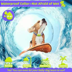 3300FT Impermeable 4 Modos de entrenamiento <span class=keywords><strong>Collar</strong></span> de ladridos Automático de ladridos y perro <span class=keywords><strong>Collar</strong></span> de entrenamiento Combo <span class=keywords><strong>Collar</strong></span> de ladridos con control remoto - Product Image 3