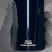 Film de protection de peinture TPU bleu cristal noir 1,52 m*15 m, film de protection de peinture TPU couleur PPF 7,5 mil, anti-rayures, anti-jaunissement, film de protection de voiture TPU PPF
