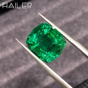 Groothandel Fabrikant Colombia Smaragd Kussen Gesneden 11*<span class=keywords><strong>12</strong></span> <span class=keywords><strong>Mm</strong></span> Echte Hydrothermale Lab Geteelde Smaragd Kralen - Product Image 1
