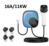 ZSWINNER Chargeur mural pour véhicule électrique 16A norme UE, contrôlé par application, large plage de tension, protection complète, sûr, durable, nouveau, résidentiel, IP67, 11KW