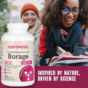 Vendite calde olio di borragine 1000 mg di acido GLA Gamma linolenico Softgels olio di borragine olio di borragine capsule - Product Image 3