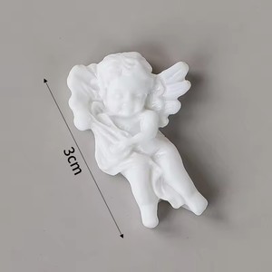 Nuevo estilo barroco blanco parte posterior plana cabujón resina Ángel figuritas modelo de hada Artificial para caja de teléfono uso recuerdo - Product Image 6