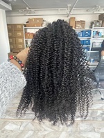 Extensions de queue de cheval en cheveux humains naturels 4C vierges afro crépus bouclés, vraies extensions de cheveux crépus bouclés avec cordon de serrage pour femmes