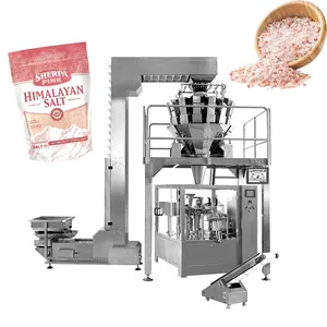 Machine d'emballage automatique de pesage de sel de bain de grain CE Machine d'emballage de sacs debout