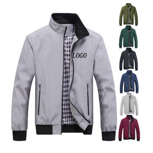 Streetwear moda Primavera otoño hombres elegante 100% poliéster piloto estilo cremallera cuello coreano Casual prendas de vestir exteriores chaqueta de Bombardero - Product Image 1