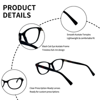 Monturas de Gafas Grandes de Diseño Cuadrado con Aro Completo para Gafas de Lectura con Lentes de PC