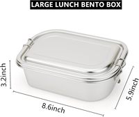 Boîte à bento en acier inoxydable avec couvercle anti-fuite, ensemble de couverts, compatible lave-vaisselle, boîte à lunch isotherme à 2 couches pour l'école et le travail