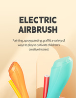Stylos de peinture électrique exclusifs pour enfants, rechargeables par USB, lavables, marqueurs de coloriage multicolores pour dessin transfrontalier