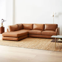 FERLY Modernes Design PU-Leder Ecksofa-Set Modulares Sofa Langlebig für Esszimmermöbel