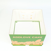 Boîte à gâteau écologique en gros, impression de logo personnalisée, carton résistant à la graisse pour les fêtes d'anniversaire, emballage cadeau