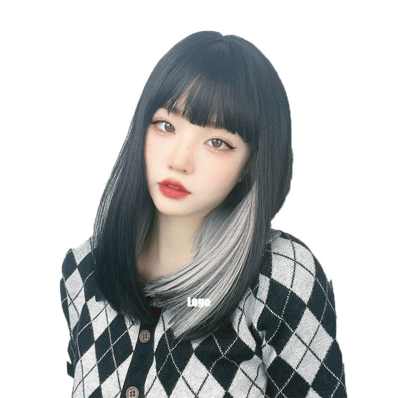 Wholesale Korean and European Style Short Hair Wigs Gradient Black