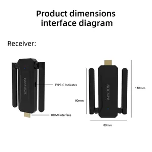 Meilleure compatibilité 4K puissante Présentation professionnelle stable Systèmes d'entreprise Émetteur et récepteur sans fil