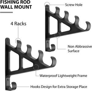 Portascarpe orizzontale a <span class=keywords><strong>parete</strong></span> portaoggetti salvaspazio 4 canne da Hockey bastoni da sci porta porta bastoni da trekking - Product Image 3