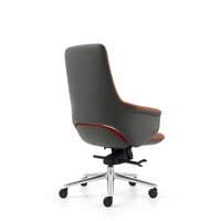 Chaise de bureau pivotante en cuir ergonomique pour la maison, la salle de réunion et la formation