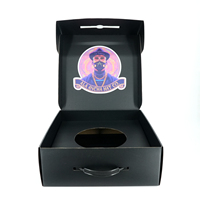 Boîtes à chapeaux Fedora extra larges en papier kraft brun, impression numérique, boîtes d'expédition pour chapeaux de cowboy, boîte d'emballage pour casquettes avec logo personnalisé