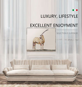 Maxky Italia V Series Sofá Francés de Lujo Importado de Cuero Completo para Villas Modernas y Centros Comerciales Gran Estilo Victoriano - Product Image 4