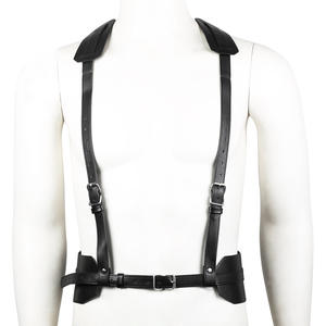 Homme <span class=keywords><strong>Gilet</strong></span> Corps Harnais Corset Ceinture Cou-Suspendu Cuir Bondage Vêtement <span class=keywords><strong>Épaule</strong></span> Taille Protection Bretelles Contraintes D'<span class=keywords><strong>épaule</strong></span> - Product Image 1