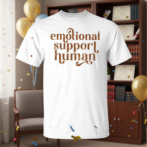 Maglietta Emotional Support Human, regalo di laurea, maglietta con certificazione da terapista - Product Image 3