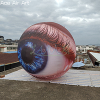Modèle d'œil gonflable imprimé numériquement, ballon géant gonflable en forme d'œil pour les promotions et les expositions