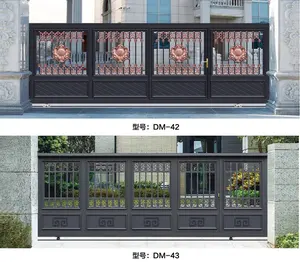 Steel solar electric gate swing 400kg gate valve 2 inch cast iron driveway metal expanding security sheet and iron gate