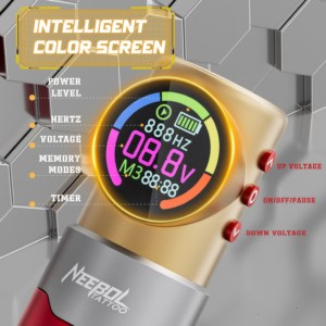 2025 stylo de <span class=keywords><strong>tatouage</strong></span> sans fil 2000mAh batterie affichage LED 3.5mm course tension réglable cartouche en aluminium <span class=keywords><strong>Machine</strong></span> à tatouer - Product Image 2