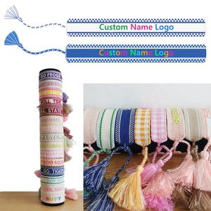 Braccialetti con Nappa in Tessuto Ricamato Personalizzabile con LOGO, Design a Lettere 'WWJD Bride', Gioielli Intrecciati per l'Amicizia, Misura Regolabile - Product Image 6