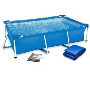 Hàng Mới Về Bể Bơi Khung Hình Chữ Nhật Bằng Kim Loại Cho Người Lớn Bể Bơi Trẻ Em Trên Mặt Đất - Product Image 4