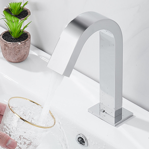 Grifo Automático <span class=keywords><strong>con</strong></span> <span class=keywords><strong>Sensor</strong></span> para Lavabo de Baño, Grifo Sin Contacto Cromado <span class=keywords><strong>con</strong></span> Detección de Movimiento para Lavabo Comercial de Hotel - Product Image 4