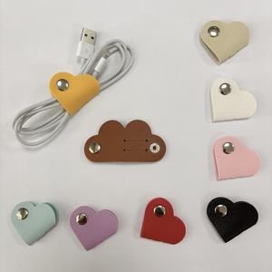 Sangles de câble en cuir, attaches de câble, gestion de cordon d'organisateurs de câble pour organiser les fils de casque de câble USB - Product Image 5