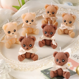 ハンドメイド ソイワックス アロマキャンドル クマ型 可愛い 装飾用 ギフト 誕生日 パーティー 記念品 - Product Image 1
