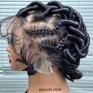 Lace Full <strong>Wig</strong> with Braided <strong>Updo</strong> - Perfect for Party Time - Womens High-Quality Synthetic Hairpiece Perruque - Product Image 4