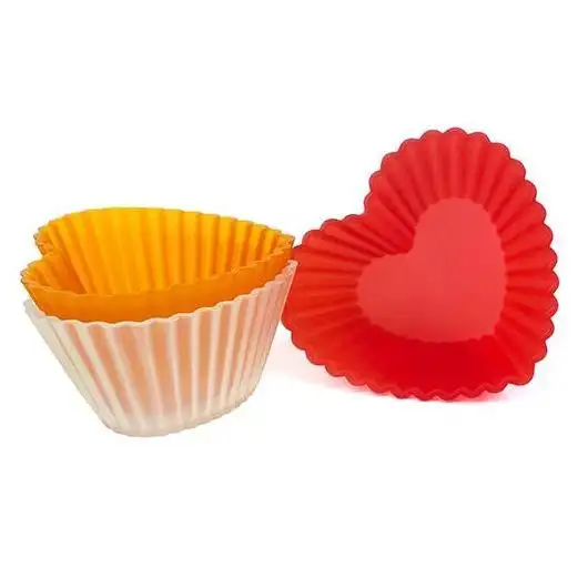 Heart Shape Silicone Cake Mold 3D Cupcake Jelly Pudding Cookie Muffin Soap Cupcake Mold Baking baking cup cake decorative mold