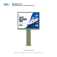 Panneau d'affichage LED extérieur YEROO P4 à économie d'énergie, grand angle, IP65, pour la publicité urbaine moderne