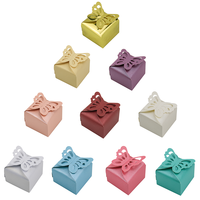 Boîtes en papier à bonbons à motifs de papillons multicolores, boîtes en papier pour cadeaux de mariage, boîte en papier pour chocolat pour fête de mariage, fête d'anniversaire