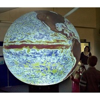 Pantalla LED esférica en forma de stock de fábrica, diámetro de globo P2 P3 P4, pantalla LED de bola, pantalla LED en forma de globo para exposición