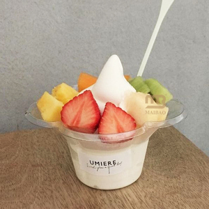 Tasse à mousse en plastique jetable pour petit gâteau personnalisée Tasse en plastique pour pouding à la crème glacée Tasse en plastique pour dessert au chocolat tiramisu - Product Image 1