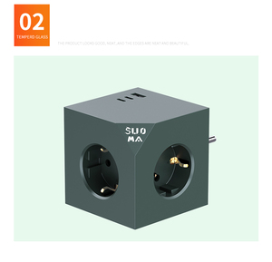 ปลั๊กพ่วงติดผนังแบบ EU ป้องกันไฟกระชาก 3 ช่องเสียบ EU พร้อม PD 20W 3 พอร์ต USB สายไฟสำหรับใช้ในโรงแรม สำนักงาน และบ้าน - Product Image 6