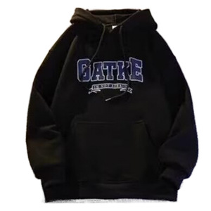 Sweat-shirt à capuche épais et tendance pour homme, en coton, coupe ample et oversize, avec poche à lettres, idéal pour l'automne et l'hiver - Vente en gros - Product Image 5