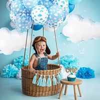 Ballons imprimés nuages transparents avec ballon en aluminium nuageux pour fête d'anniversaire sur le thème du ciel, baby shower, décorations de mariage