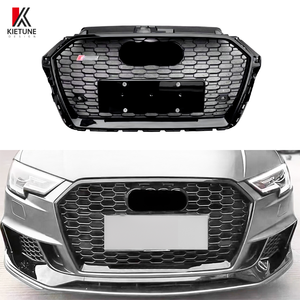 Đen RS3 phong cách tổ ong lưới tản nhiệt cho au-di A3 S3 2016 2020 thay thế lưới tản nhiệt phía trước vật liệu nhựa mới - Product Image 1