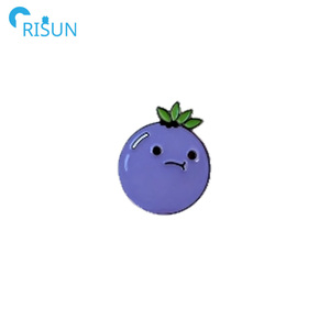 Pin de broche de esmalte de arándano bonito de fruta personalizada, Pin de culo de súper arándano degradado personalizado, Pin de solapa de esmalte duro suave - Product Image 5