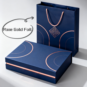 Tùy chỉnh bán buôn thời trang sang trọng giấy in vàng bạc lá bao phủ cứng các tông Hộp quà tặng với logo của bạn - Product Image 2